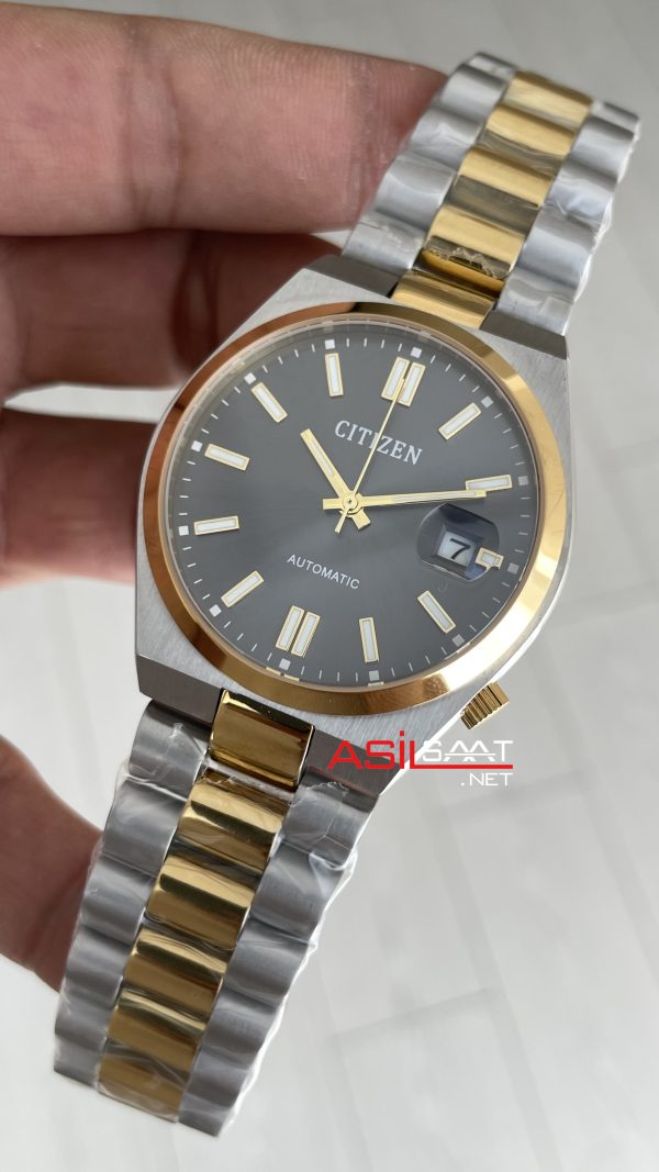 Citizen Tsuyosa Gri Kadran 40mm Two Tone Gold Replika Saat