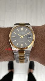Citizen Tsuyosa Gri Kadran 40mm Two Tone Gold Replika Saat