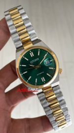 Citizen Tsuyosa Yeşil 40mm Two Tone Gold Replika Saat