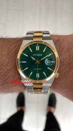 Citizen Tsuyosa Yeşil 40mm Two Tone Gold Replika Saat