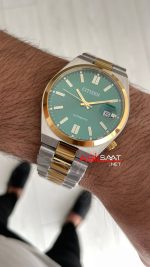 Citizen Tsuyosa Yeşil 40mm Two Tone Gold Replika Saat