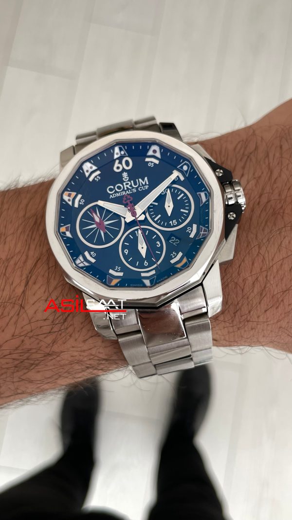 Corum Admiral's Cup Challenger 44mm Siyah Kadran 7750 Swiss ETA Saat
