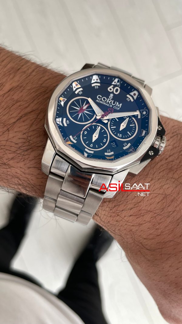 Corum Admiral's Cup Challenger 44mm Siyah Kadran 7750 Swiss ETA Saat