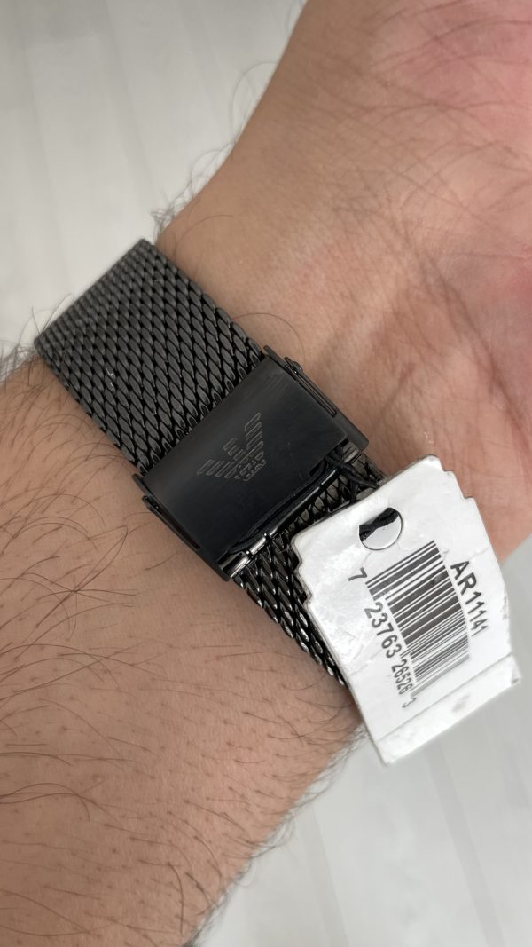 Emporio Armani Aviator AR11141 PVD Black 43mm Kahverengi Kadran
