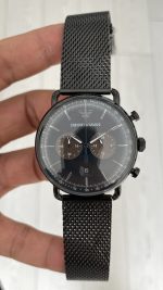 Emporio Armani Aviator AR11142 PVD Black 43mm Siyah Kadran