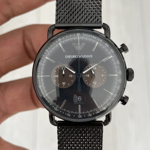 Emporio Armani Aviator AR11142 PVD Black 43mm Siyah Kadran