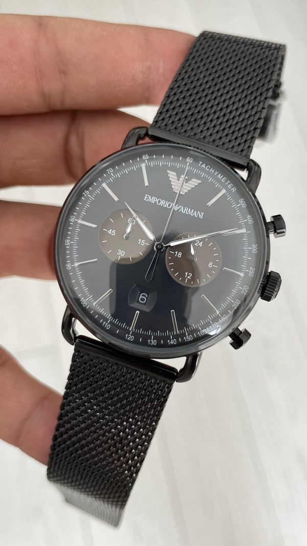 Emporio Armani Aviator AR11142 PVD Black 43mm Siyah Kadran
