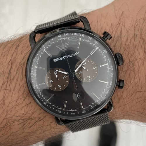 Emporio Armani Aviator AR11142 PVD Black 43mm Siyah Kadran