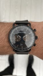 Emporio Armani Aviator AR11142 PVD Black 43mm Siyah Kadran