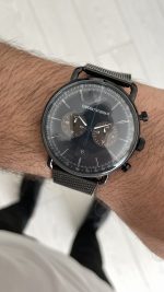 Emporio Armani Aviator AR11142 PVD Black 43mm Siyah Kadran