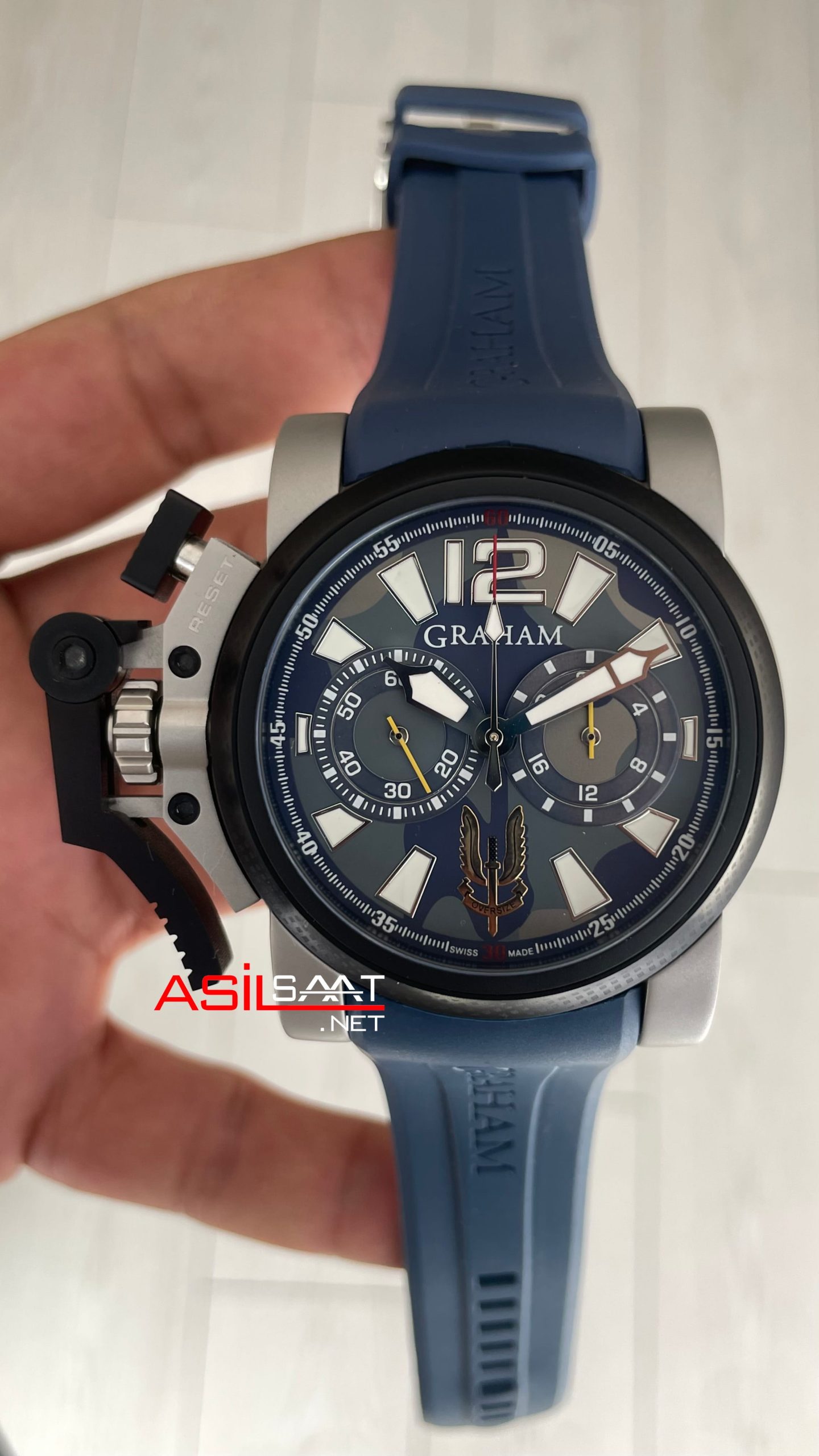 Graham Chronofighter Oversize Mavi 47mm Replika Saat