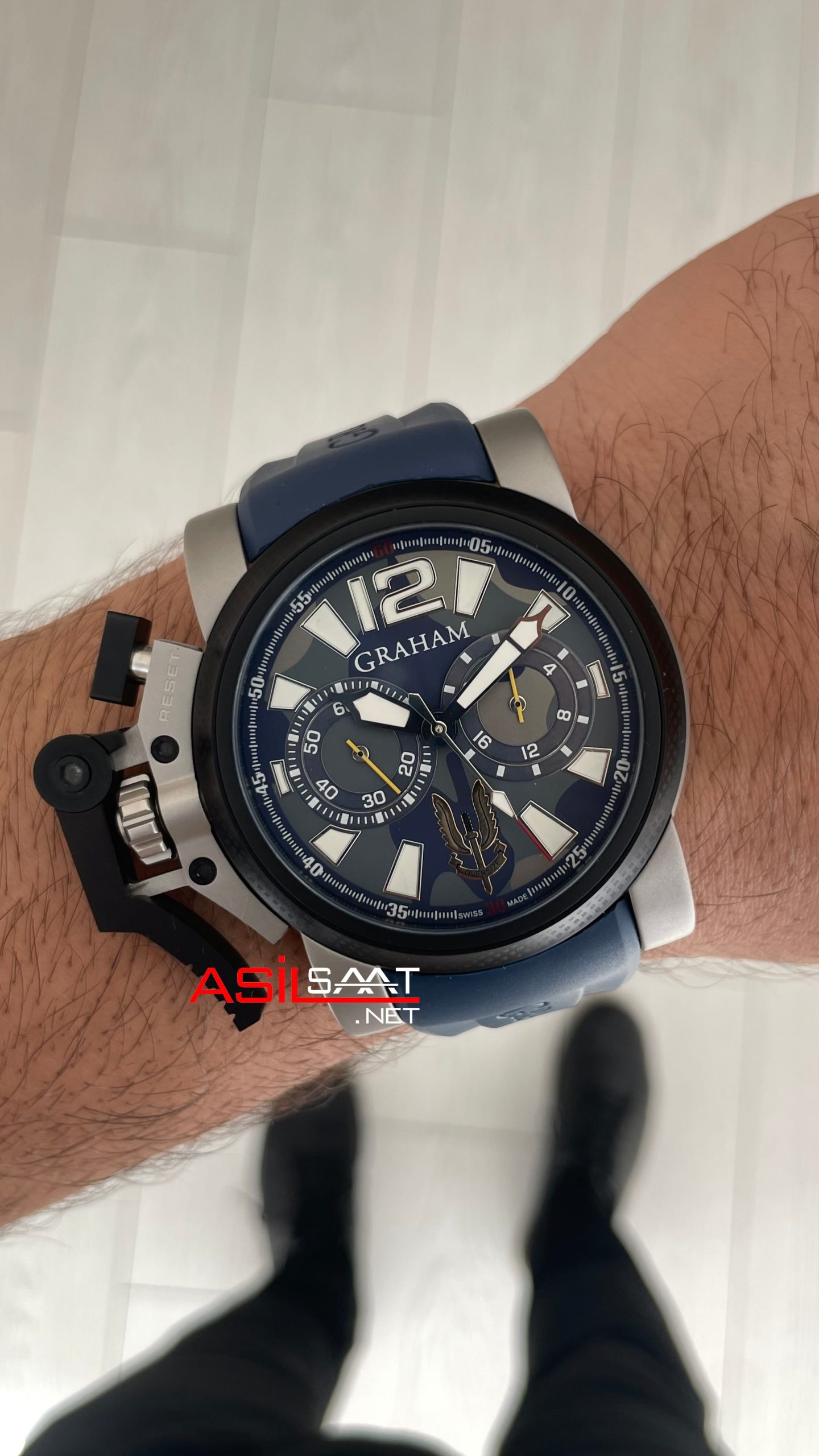 Graham Chronofighter Oversize Mavi 47mm Replika Saat
