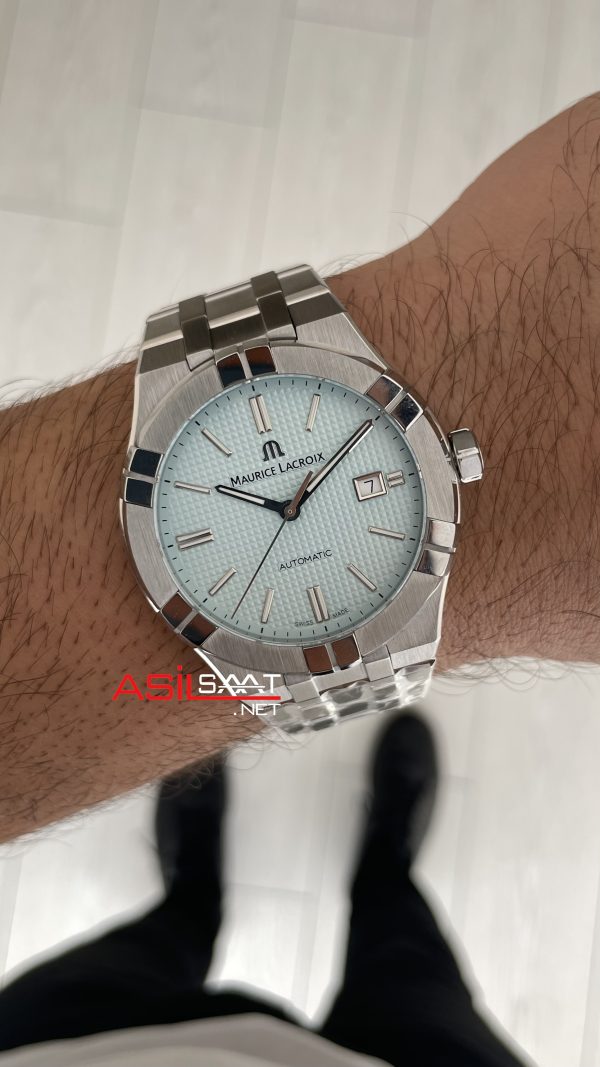 Maurice Lacroix Aikon AI6008 Buz Mavisi 42mm Swiss ETA Saat