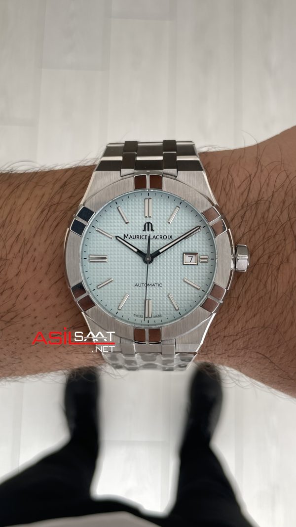 Maurice Lacroix Aikon AI6008 Buz Mavisi 42mm Swiss ETA Saat