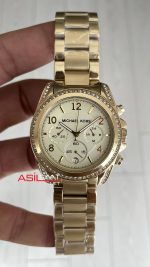 Michael Kors Blair MK5166 Gold Champagne 39mm Taşlı Bezel Kadın Kol Saati
