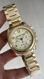 Michael Kors Blair MK5166 Gold Champagne 39mm Taşlı Bezel Kadın Kol Saati