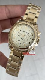 Michael Kors Blair MK5166 Gold Champagne 39mm Taşlı Bezel Kadın Kol Saati