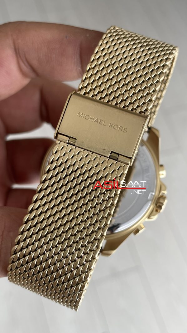 Michael Kors Brecken MK8867 Gold Siyah Kadran 45mm Erkek Kol Saati