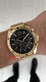 Michael Kors Brecken MK8867 Gold Siyah Kadran 45mm Erkek Kol Saati