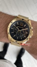 Michael Kors Brecken MK8867 Gold Siyah Kadran 45mm Erkek Kol Saati