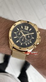 Michael Kors Brecken MK8867 Gold Siyah Kadran 45mm Erkek Kol Saati