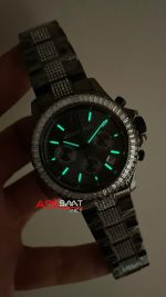 Michael Kors Everest MK6974 Taşlı Bezel 42mm Siyah Kadın Kol Saati