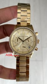 Michael Kors Ritz MK6356 Gold Champagne 37mm Taşlı Bezel Kadın Kol Saati