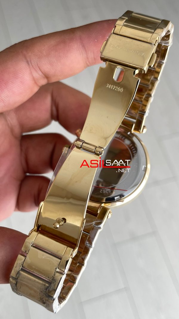 Michael Kors Ritz MK6356 Gold Mavi 37mm Taşlı Bezel Kadın Kol Saati