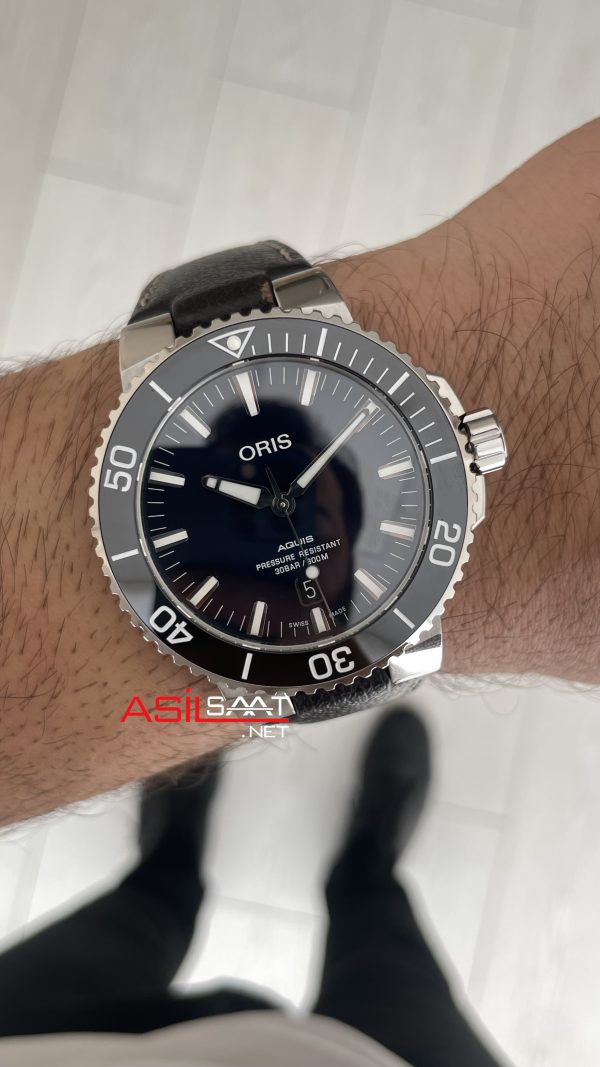 Oris Aquis Date Black 43mm Swiss ETA Saat Oris Aquis Date Black 43mm Swiss ETA Saat