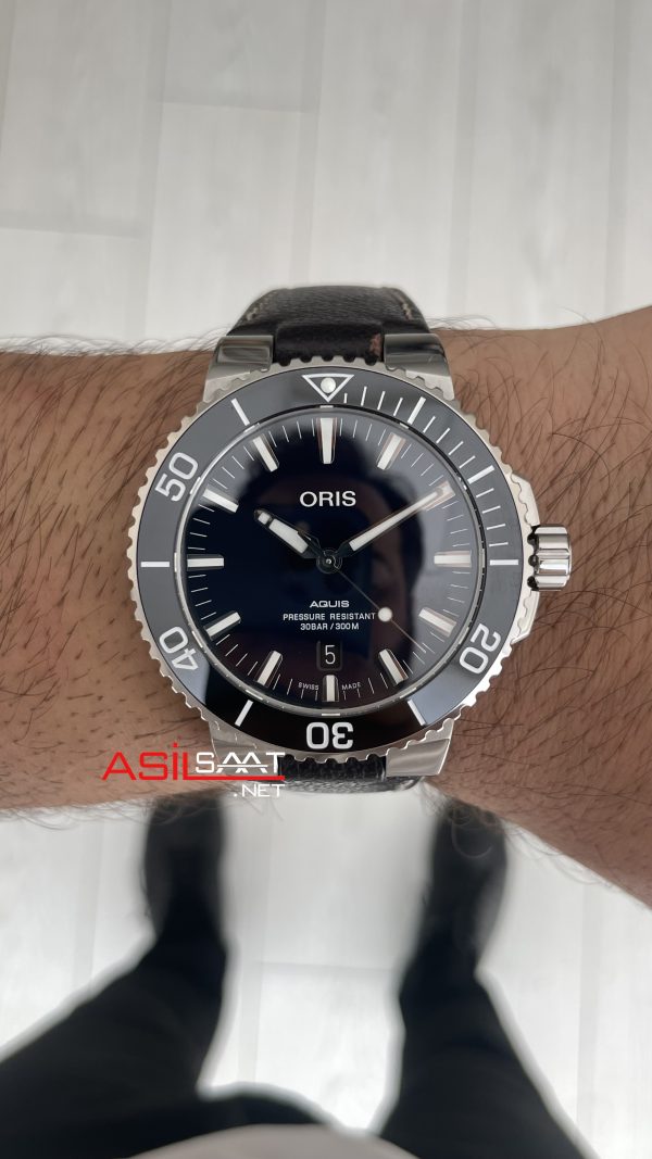 Oris Aquis Date Black 43mm Swiss ETA Saat Oris Aquis Date Black 43mm Swiss ETA Saat
