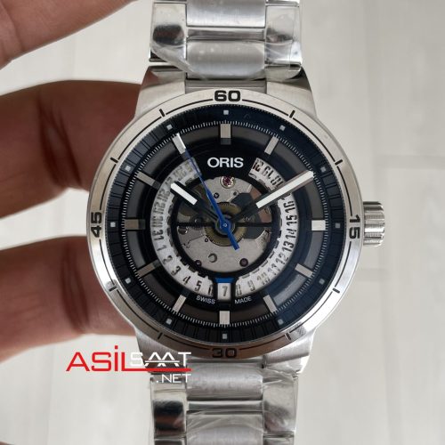 Oris TT1 Engine Date Skeleton Siyah Kadran 42mm Swiss ETA Saat