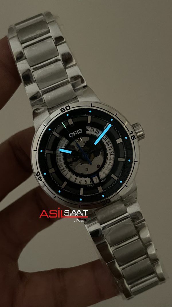 Oris TT1 Engine Date Skeleton Siyah Kadran 42mm Swiss ETA Saat