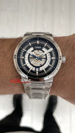 Oris TT1 Engine Date Skeleton Siyah Kadran 42mm Swiss ETA Saat