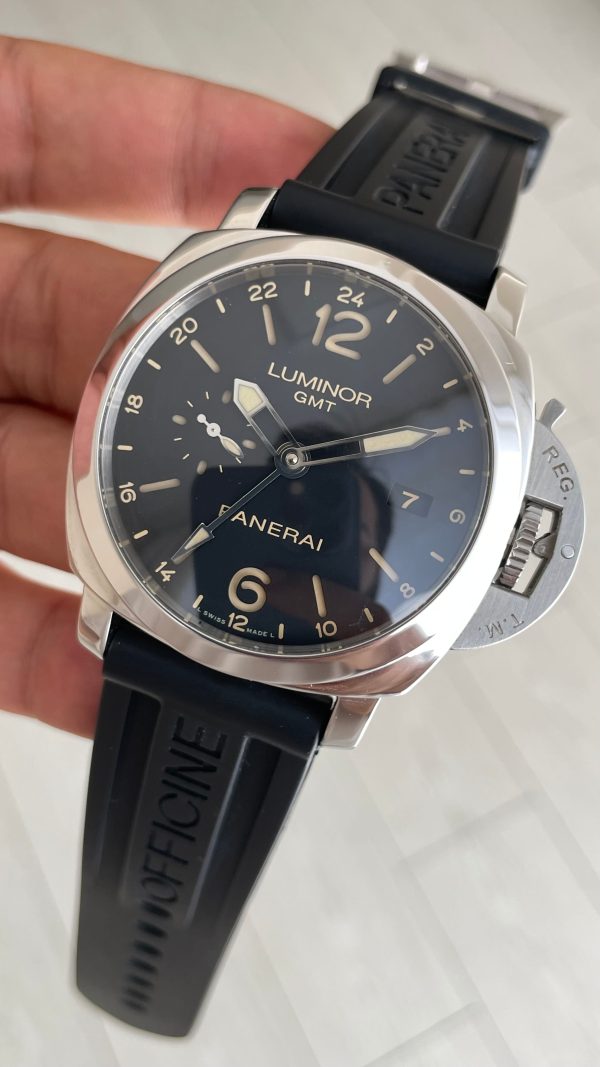 Panerai Luminor GMT PAM531 Siyah Kadran 44mm Super Clone Swiss ETA Saat VS Factory