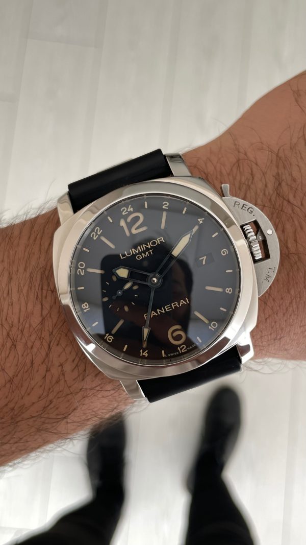Panerai Luminor GMT PAM531 Siyah Kadran 44mm Super Clone Swiss ETA Saat VS Factory