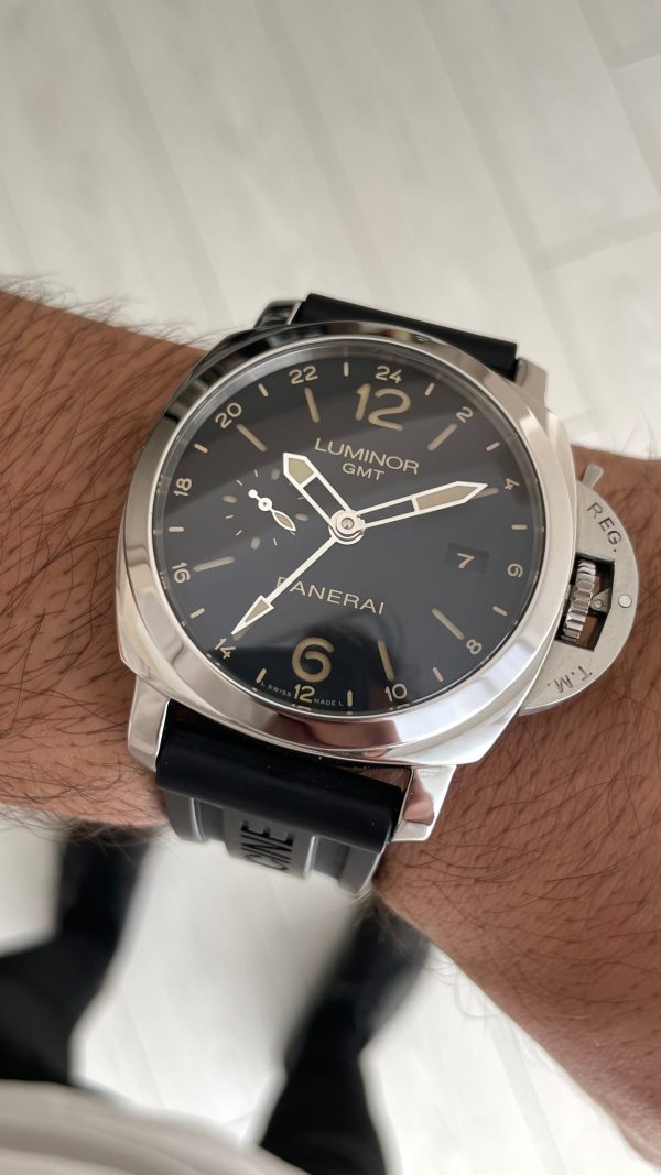 Panerai Luminor GMT PAM531 Siyah Kadran 44mm Super Clone Swiss ETA Saat VS Factory