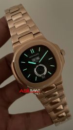 Patek Philippe Nautilus 5726 Annual Calendar Moonphase Rosegold Gri Kadran