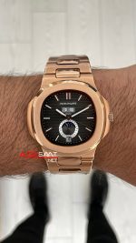 Patek Philippe Nautilus 5726 Annual Calendar Moonphase Rosegold Gri Kadran