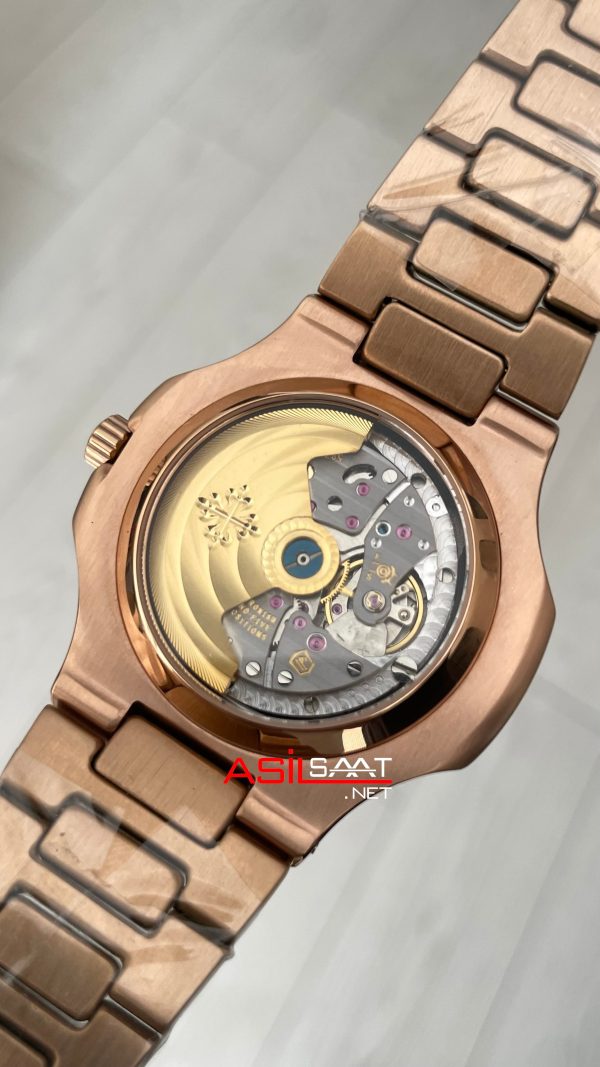 Patek Philippe Nautilus 5726 Annual Calendar Moonphase Rosegold Kahverengi Kadran