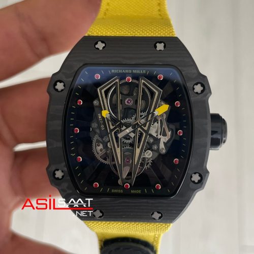 Richard Mille Rafael Nadal RM27-03 Tourbillon NTPT Carbon Sarı Swiss ETA Saat KU Factory