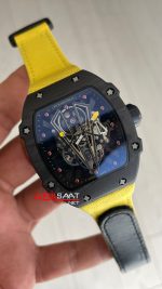 Richard Mille Rafael Nadal RM27-03 Tourbillon NTPT Carbon Sarı Swiss ETA Saat KU Factory