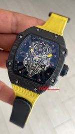 Richard Mille Rafael Nadal RM27-03 Tourbillon NTPT Carbon Sarı Swiss ETA Saat KU Factory