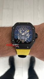 Richard Mille Rafael Nadal RM27-03 Tourbillon NTPT Carbon Sarı Swiss ETA Saat KU Factory