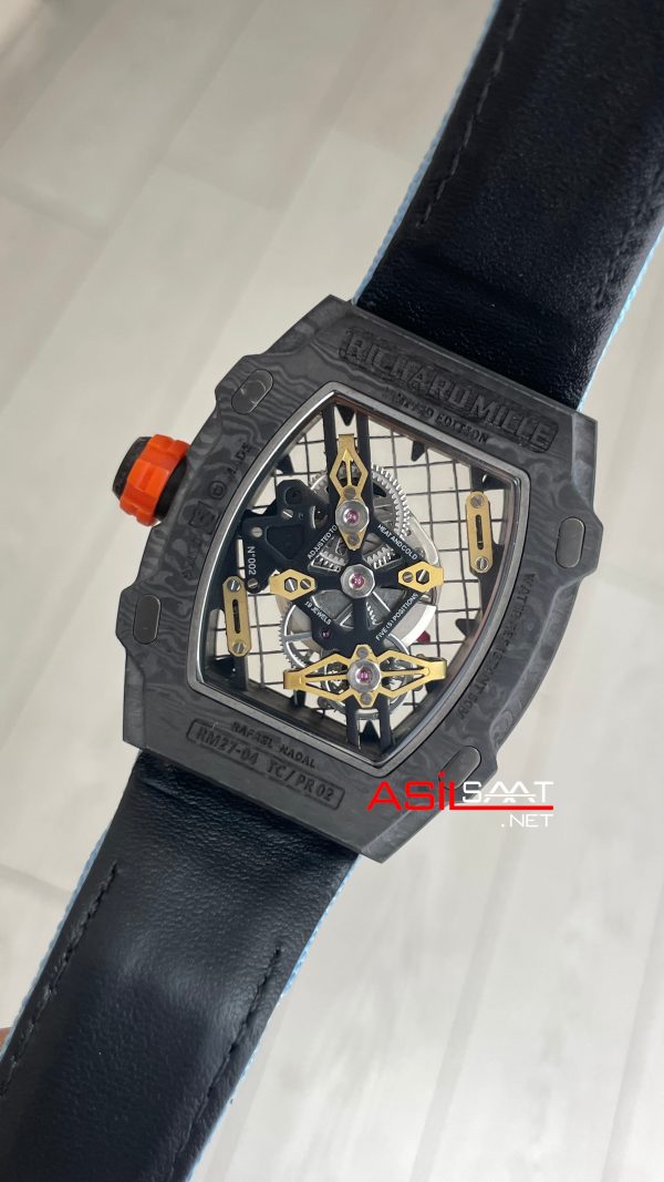 Richard Mille Rafael Nadal RM27-04 Carbon Tourbillon Skeleton Mavi Richard Mille Rafael Nadal RM27-04 Carbon Tourbillon Skeleton Mavi