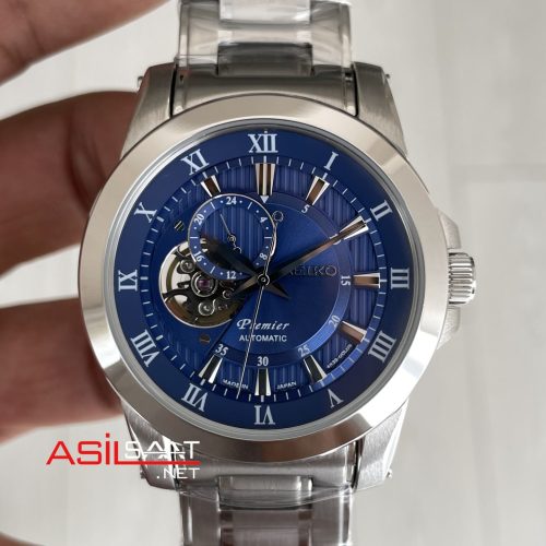 Seiko Premier Open Heart 42mm Mavi Kadran 4R39