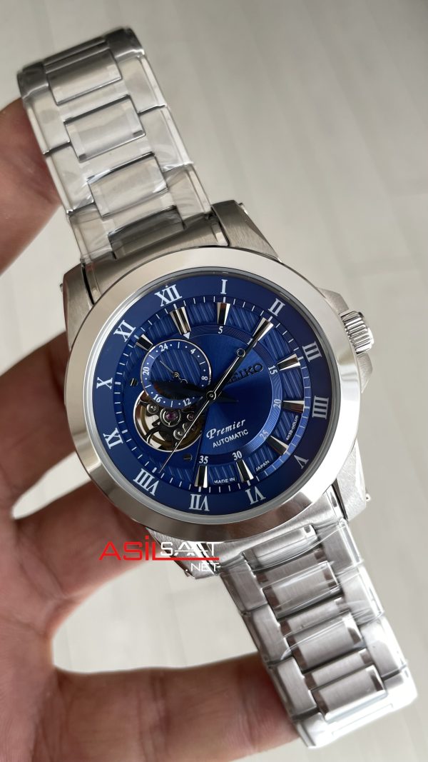 Seiko Premier Open Heart 42mm Mavi Kadran 4R39