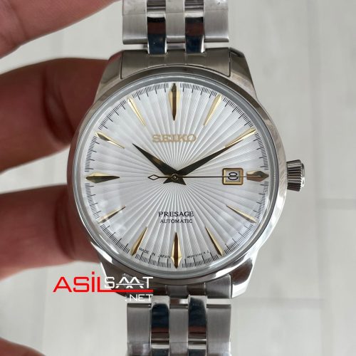 Seiko Presage Beyaz Kadran Silver 40mm Replika Saat