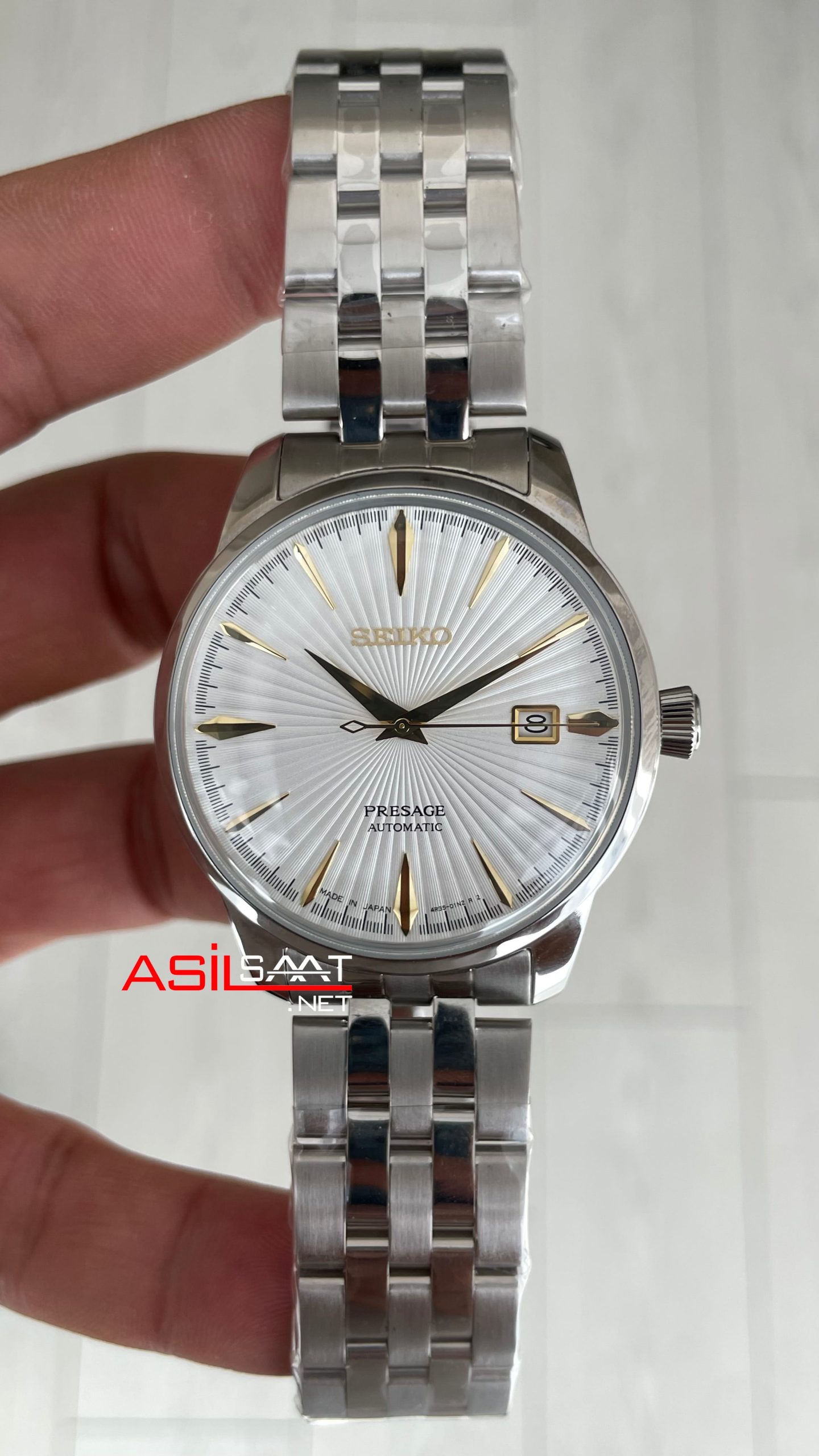 Seiko Presage Beyaz Kadran Silver 40mm Replika Saat
