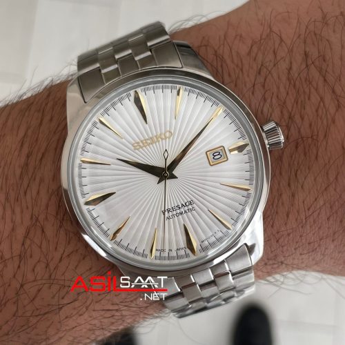 Seiko Presage Beyaz Kadran Silver 40mm Replika Saat