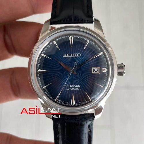 Seiko Presage Mavi Kadran 40mm Deri Kayış